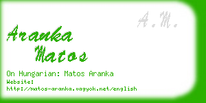 aranka matos business card